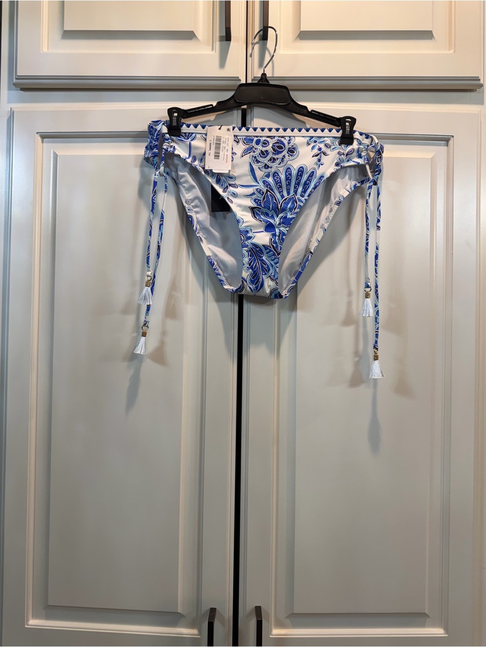 La Blanca Blue and White Floral Swim Cover-Up with Bikini bottoms - Picture 4 of 9